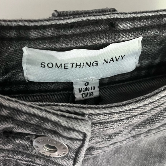 NWT Something Navy Roxie Snap Denim Jeans Washed Black Size 0 - Picture 9 of 12